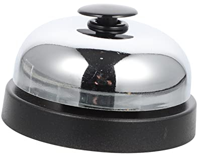Gadpiparty Game Bell Hotel Tell Bell Beer Desk Ring Bell Tea Call Bell Doggy Toy Reception Bell Customer Service Bell Table Game Bell Bar Counter Dinner Party Black Big Head Call Bell