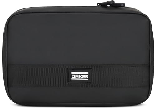 OAK25 Kabeltasche Organizer Schwarz - Essential Organizer - Stylische Kabel Tasche für Reise & Travel - Tech Case als Zubehör Bag Accessoires - Elektroniktasche aus Recyceltem Material