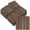 Outsunny 27 Pcs Solid Wood Interlocking Decking Tiles for Patio, Balcony, Roof Terrace, Hot Tub, Black, (30 x 30 cm Per Piece)