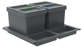 Elletipi PTC22 06050 2CR C97 PPV Pattumiera 2.0 Differenziata da Cassetto Coperchio FLIP UP