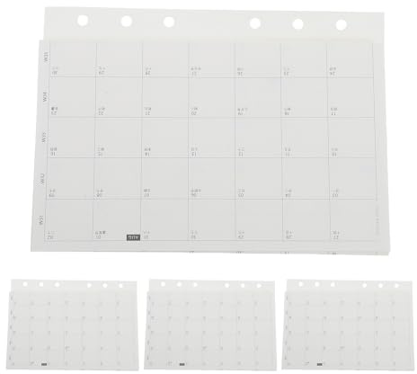 Gogogmee 4pcs 7-Fold Planner Refills - 2026 Calendar Inserts Paper for Yearly, Weekly, Monthly Planners - 6 Holes Accordion Binder Inserts Refill for Journals Agenda Scrapbook