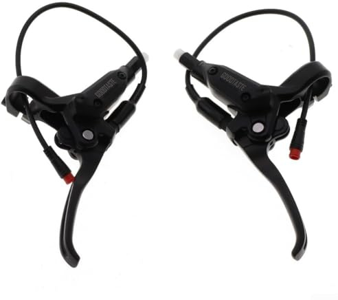 Goodtaste GT03 Poweroff Palanca de freno de aceite con conector impermeable de 2 pines, mango de aleación de aluminio para bicicletas eléctricas (un par de 2 pines)
