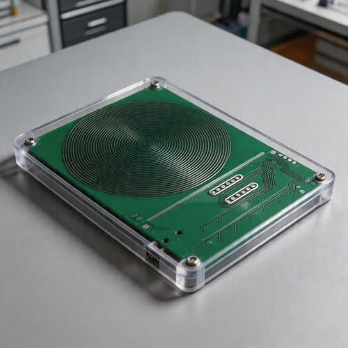 Justerbar 7,83 Hz våggenerator: 0,01 Hz-100 kHz sinusvågsenhet, med akrylskal, bärbar 5 V USB-ström, för avkoppling och hemmabruk, grön (silver)
