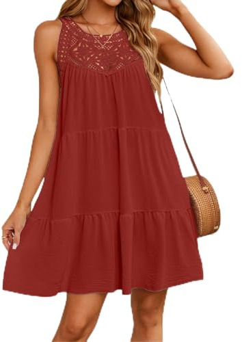 Dam sommar strand halter midi-klänning linje vågig gunga ärmlös ute avslappnad elegant semester klänning