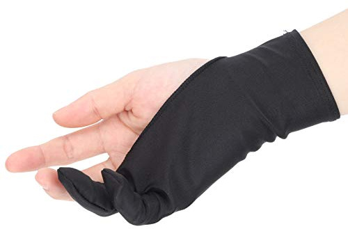 TYTOGE 2 Finger Målarhandskar, Anti Mistouch Skisshandskar för Digital Surfplatta, med Andningsbart Nylon Spandex Tyg (XS)