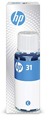 HP Original 31 - 70ml Ink Bottle, Cyan, Single Pack, 8000 Print Pages or Up To 3 Years of yield for HP Smart Tank Printers