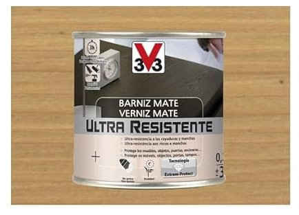 V33 - Barniz ultra resistente mate roble claro 0,25l