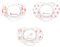 BADABULLE Lot de 3 Sucettes R�versibles Phosporescentes 12 - 36 mois