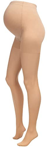 Herzmutter Umstandsstrumpfhose 20DEN - transparent-matte-soft - Schwangerschaftsstrumpfhose - Hautfarben-Beige-Schwarz - 1er & 2er-Set - 1200 (L-XL, Beige-Hell)
