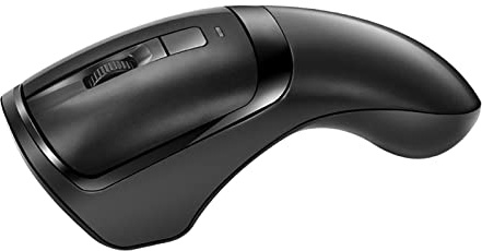 THARO New Wireless Mouse Barcode Scanner, 2-in-1 Design 2D Handheld Barcode Scanner with Wireless Mouse Functions for POS System,Store,Supermarket, Warehouse.(Black)