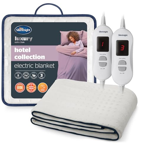 Silentnight Hotel Collection Electric Blanket - Luxury Cosy Comfort Covered in a Super Soft Fleece Fabric - Full Mattress Coverage with Easy Fit Straps - 3 Heat Settings, King