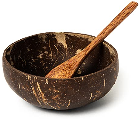 New Living Organic Coconut Bowls Spoon Set Eco Friendly Product | Handmade | Biodegradable & Plastic Free