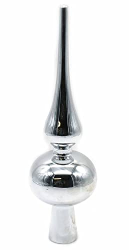 Punta per albero di Natale, 20 cm, colore argento