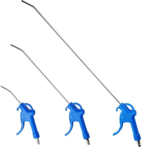 eROOSY Luftpistole Lang Druckluftpistole Ausblaspistole Luftblaspistole Air Duster Blaspistole Druckluftpistole mit 95/295/490 mm Düse für KFZ LKW, Transporterwagen