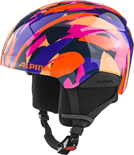 ALPINA Unisex - Niños, PIZI Casco de esquí, Pink-Orange Blue Gloss, 46-51 cm