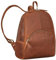 STILORD 'Margot' Daypack Damen Leder Klein Vintage Rucksack für Frauen Anti-Diebstahl Rucksackhandtasche für Städtetrips Tagesrucksack Echtleder, Farbe:cognac - braun