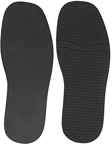 Suola per Scarpe in Pelle, Suola in Gomma a Grana Rialzata Scarpe in Pelle con Suola Che Evitano Suole Intere Antiscivolo per la Sostituzione Fai-da-te (Nero)