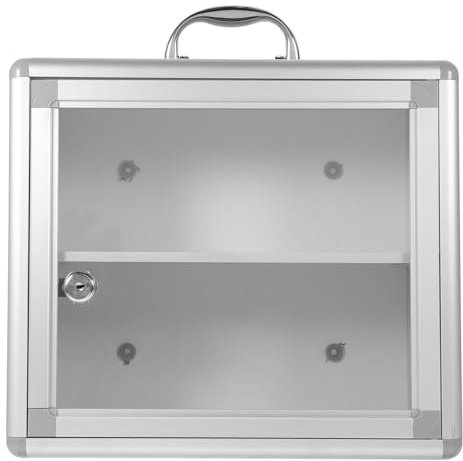 LALAFINA Medicine Lock Box Lockable Chest Medication Cabinet Storage Medicine Storage Bins Locked Medicine Case Phone Containers