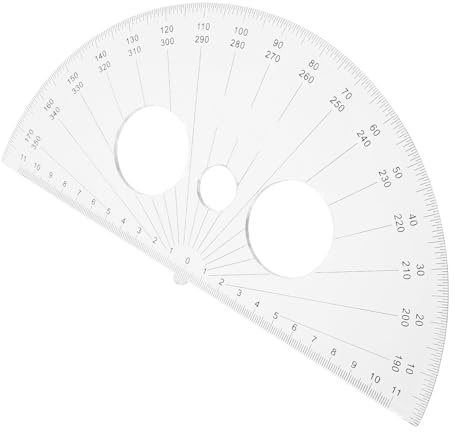 EXCEART Half Circle Protractor Tool for Accurate Angle Measurement Geometry Ruler for Students Teachers and Office Use Compact Math Drafting Supplies
