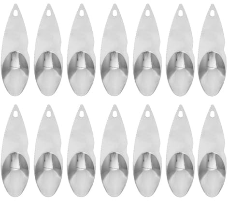 SHOWERORO Stainless Steel Kiwi Cutter Spoons and Peelers Set for Easy Kiwi and Avocado Peeling and Scooping Ergonomic Lightweight Kitchen Tool 3.94 Inch