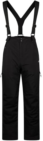 Trespass Mens Ski Trousers Padded Water Repellent Pants Salopettes Shaun Black