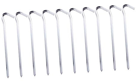 BCOATH 10stücke Zelthering Gartenpfähle Erdnägel Fragezeichen-förmiger Hering Zeltheringe Für Camping Outdoor Zelte Überdachungen Planen Gartennetzen Pavillons Fußballnetzen