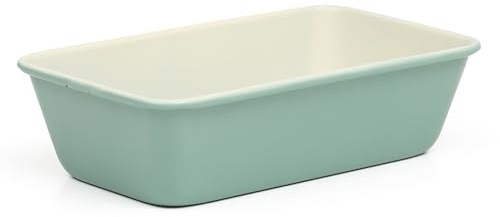 Martha Stewart Gallen 9-Inch Nonstick Carbon Steel Loaf Pan – Teal, Durable Bakeware for Even Baking and Easy Release