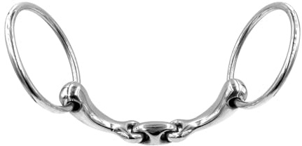 Equine Smile ES0080 Gebiss ErgoBit Wassertrense Doppelt Gebrochen anatomisch geformtes maulfreundliches aus Edelstahl Ringdurchmesser 65 mm Gebissstärke 16 mm (13.5 cm)