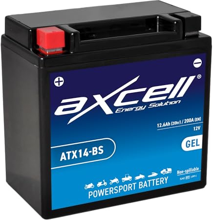 AXCELL Batterie 12V YTX14-BS GEL 51214 passend für BMW R 1200 GS K25 2004-2012
