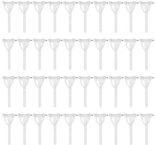 SYEYCW 40 Pièces Broches de Sécurité, Épingles de Sûreté en Plastique pour Corsage, Épingles à Nourrice Triangulaires en Plastique avec Clips en Forme de T, pour les Cérémonies de Mariage et Les Fêtes