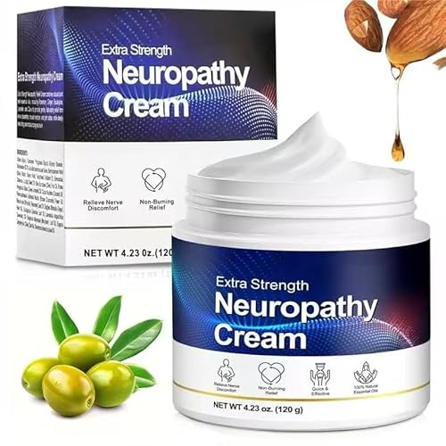 Neuropathy Nerve Pain Relief, Strength Neuropathy Pain Relief Cream, Gentle & Fast-Absorbed, Neuropathy Relief for Feet, Feet, Fingers, Hands, Legs & Arms (120g)