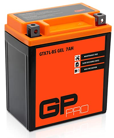 GP-PRO GTX7L-BS 12V 6Ah GEL Batería de arranque (parecido a YTX7L-BS / 50614) (Sin necesidad de mantenimiento / Sellado) Scooters y Motos Acumulador