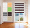 Doppelrollo Braun 100x215cm, Duo-Rollo Klemm-Fix mit Klemmträger, Fenster-Rollo/Seitenzug-Rollo ohne Bohren, lichtdurchlässig und verdunkelnd
