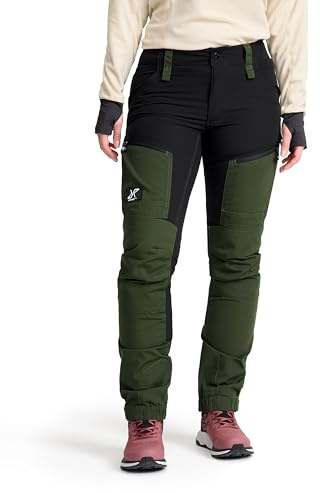 RevolutionRace Dam GP Pro Pants, Slitstarka Friluftsbyxor för alla Utomhusaktiviteter, Forest Green, M