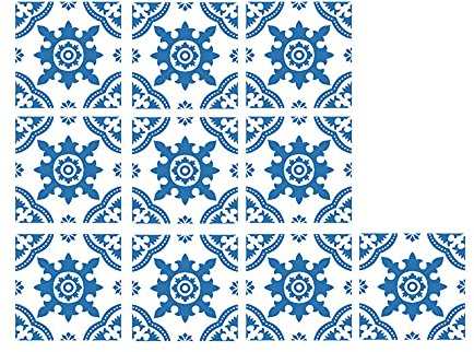ANCLLO 10 piezas de pegatinas para azulejos, 20 cm x 20 cm, adhesivo para suelo de baldosas adhesivas, pegatinas de pared extraíbles contra salpicaduras impermeables para accesorios de baño #2