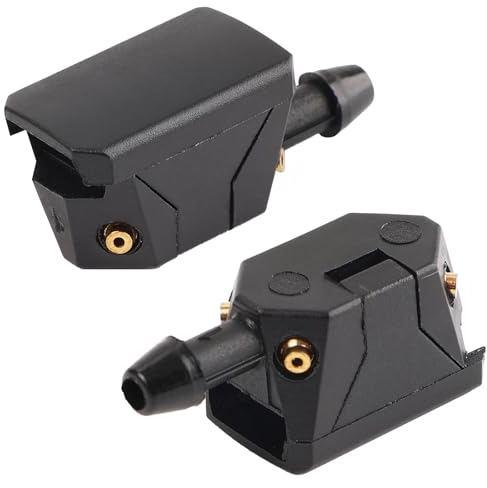 XUKEY Scheibenwaschdüse Universal, 2 Stück Windschutzscheibe Waschdüsen 4 Loch Passend für 8mm Wischerarm Frontscheibenwaschdüsen Windschutzscheibe Waschdüsen Wischersprühdüsen