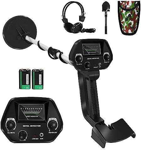 ACXIN Metalldetektor für Kinder und Erwachsene, Hochpräzise Einziehbarer Metallsuchgerät, wasserdichte 6,5 Zoll Suchspule für die Schatzsuche, Max. 30cm Tiefenerkennung