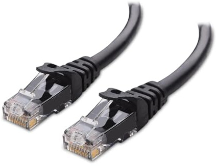 Cable Matters 10Gbps Snagless Cat 6 Ethernet Cable - 8ft, Cat 6 Cable, Cat6 Cord, Ethernet Cord, Black