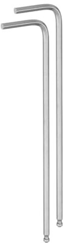QUARKZMAN 2 Piezas de Llave Hexagonal de Bola de 2.5 mm, Llave Hexagonal en Forma de L de Brazo Largo de Acero Cromado Vanadio Métrica Herramienta de Reparación de Acero