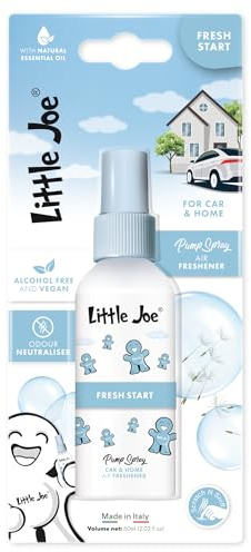 Little Joe Parfum en spray 60 ml Arôme Fresh Start à base d'huiles essentielles naturelles. Sans alcool et végétalien. Longue durée. Parfait pour la voiture, la maison et le bureau.