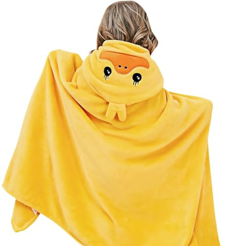SEVDO Toddler Hooded Bath Towel, 27.5X55 Girl Boy Robe with Hood 3-8,Soft Absorbent Baby Bath Towels, Highly Absorbent Bathrobe Blanket Kids Shower Gifts,Toallas de Baño para Bebe