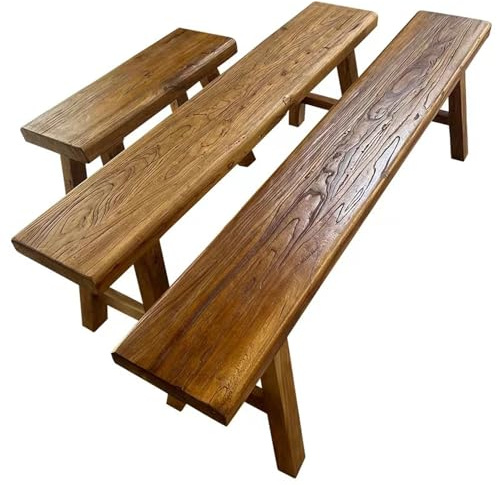 Panca stretta in legno massello da ingresso, panca for tavolo da pranzo da cucina for interni, panche in legno for i piedi del letto, for camera da letto, soggiorno, corridoio(50*25*45cm)