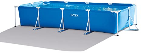 INTEX 28279EH - Piscina fuori terra rettangolare resistente alle forature, 4,3 x 83,8 cm, per cortile e nuoto all'aperto, con pompa filtro a cartuccia da 530 GPH