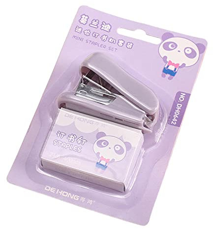angelle Portable Stapler Set 400 Pcs 24/6 Staples Mini Handheld Stapler with Staple Remover Ergonomic Grip for Student Teacher mini stapler swingline, Purple