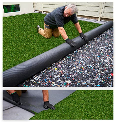 MDEKOR Kunstrasenteppich Outdoor - Kunstrasen wetterfest, Rasenteppich Meterware Grün 80x200 cm, Balkon Bodenbelag wasserdurchlässig mit Drainage 200 cm breit in Echtrasen-Optik