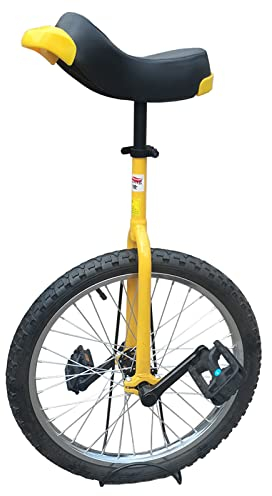 LoJax Freestyle Einrad Einrad 20 24 Zoll Einzelrad-Einräder für Erwachsene, 16 18 Zoll Einrad für große Kinder, 12 14 Zoll Einrad für kleine Kinder, Einrad-Fahrradreifen Berg-Einrad (Gelb 24 Zoll)