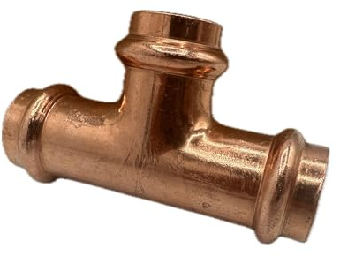 Tee rame crimpare Raccordo tubo in rame, forma a T, 3 vie, connettore idraulico per saldatura (Ø16, Lot1)