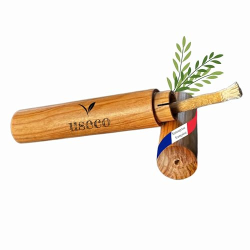 1 Siwak + 1 étui bois – Transformez votre sourire – Alternative 100% naturelle et non toxique à la brosse à dent – Réduit la sensibilité dentaire et les tâches – Blanchie et Désinfecte