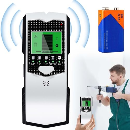 Localizador de línea: detector de escáner de pared 5 en 1, detector de vigas multifuncional con pantalla LCD y alarma, detector de metales, buscador de línea, línea de alimentación de para encontrar