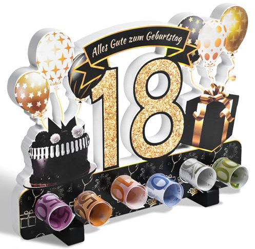 Yibat Geldgeschenke Verpackung 18. geburtstag mädchen junge Geschenk, Kleines Kreatives Geschenk aus Holz, Kann für geburtstag geschenk, Tischdeko Geburtstag Verwendet werden